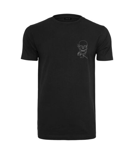 Mens Skull One Line T-shirt Black Mister Tee