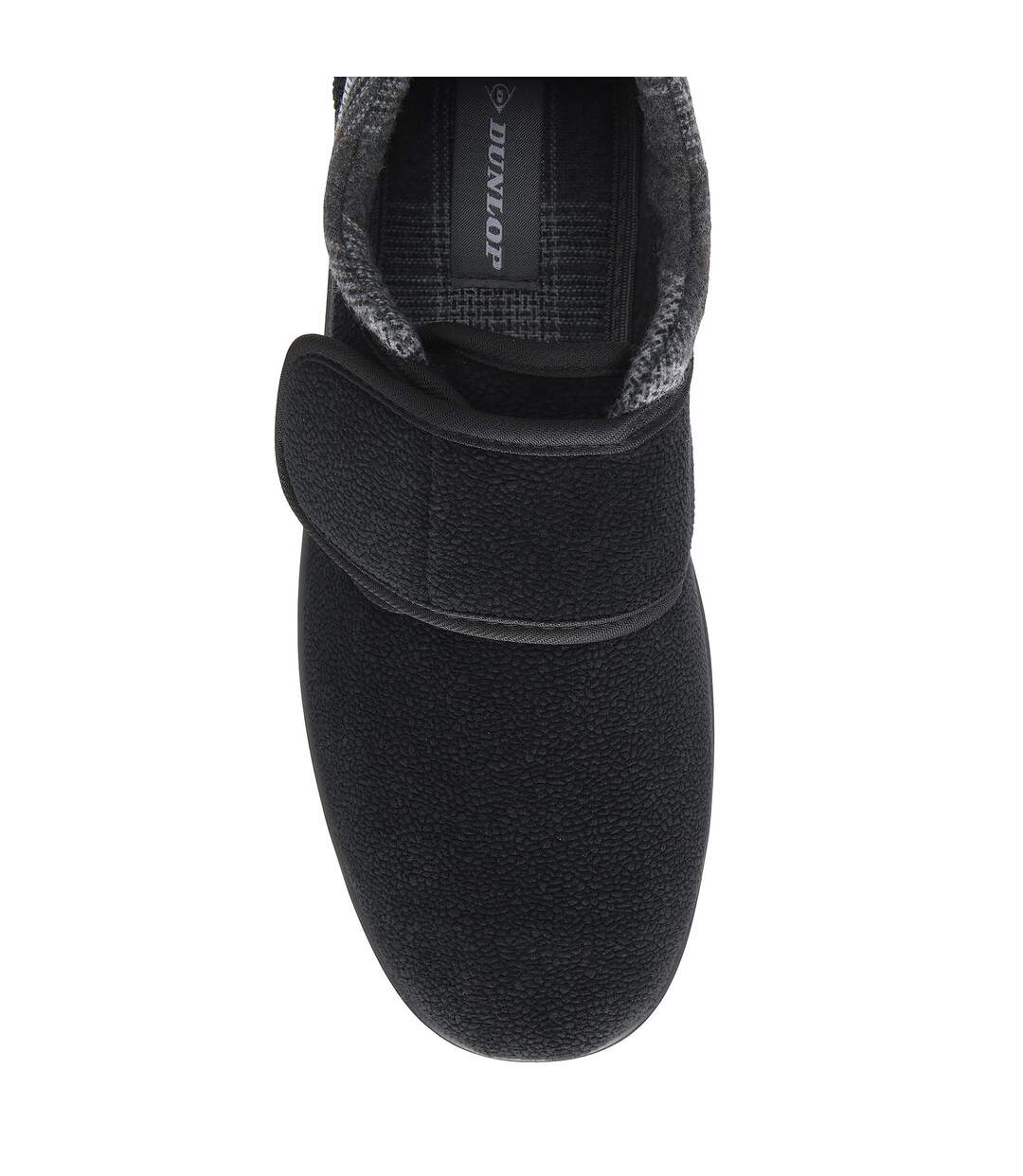 Dunlop - Chaussons homme noirs réglables à fermeture auto-agrippante-3