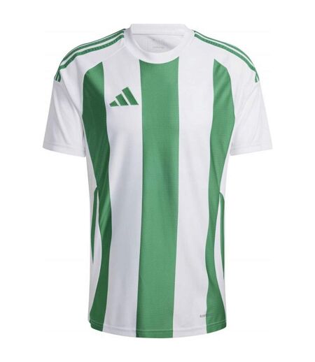 Maillot De Foot Style À Rayures Homme Blanc Vert Adidas