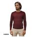 Pull homme manches longues - Couleur bordeaux - Maille chinée