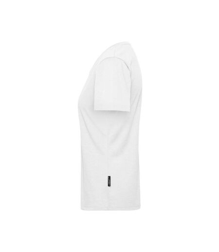 T-shirt Bio Workwear Femme Blanc James And Nicholson