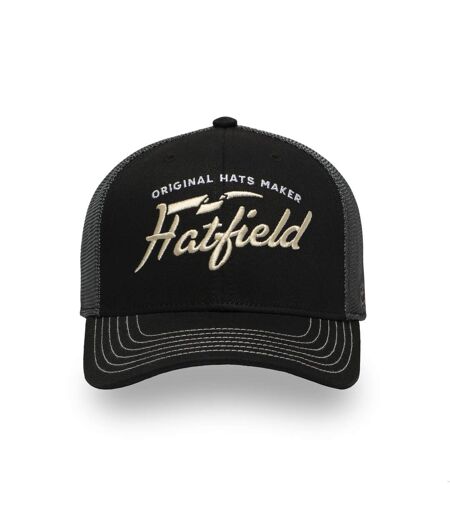 Casquette trucker avec filet semi curved avec broderie Beige Lo Hatfield
