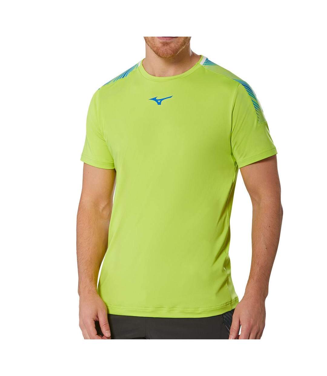 T-shirt de Tennis Vert Pomme Homme Mizuno Shadow - S