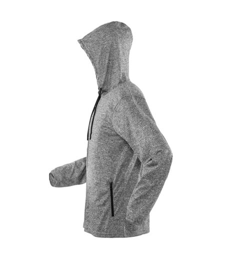 Veste De Fitness À Capuche Pour Femmes Gris Noir Spiro