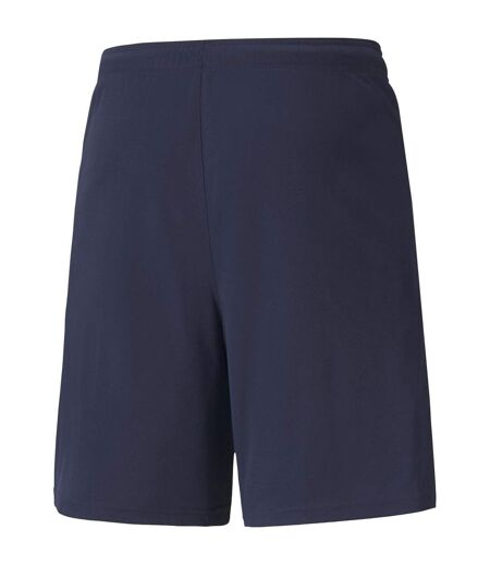 Short De Foot Motif/style Rayure Latérale Teamliga Homme Bleu Foncé Blanc Puma