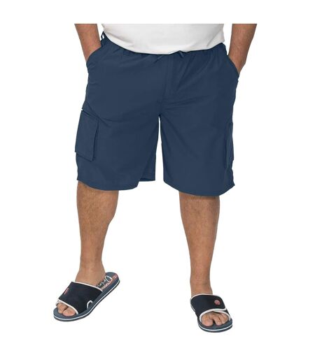 Duke Mens Nick-D555 Elasticated Waist Cargo Shorts (Navy) - UTDC231