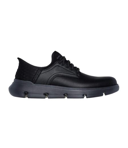 Mens garza duran leather trainers black Skechers
