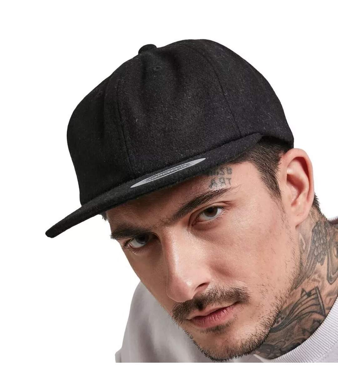 Casquette flexfit melton homme noir Yupoong-4