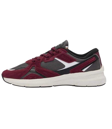 Mens Owen Runn Suede Trainers Red Boss