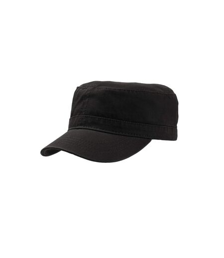 Atlantis Chino Cotton Uniform Military Cap (Black) - UTAB226