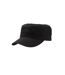 Casquette militaire en serge de coton mixte noir Atlantis