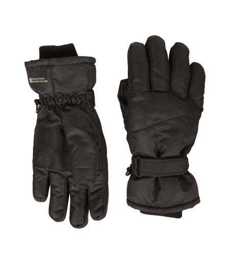 Mens isotherm waterproof ski gloves black Mountain Warehouse