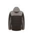 Finden & Hales Mens Contrast Padded Jacket (Black/Gunmetal Grey) - UTPC4174