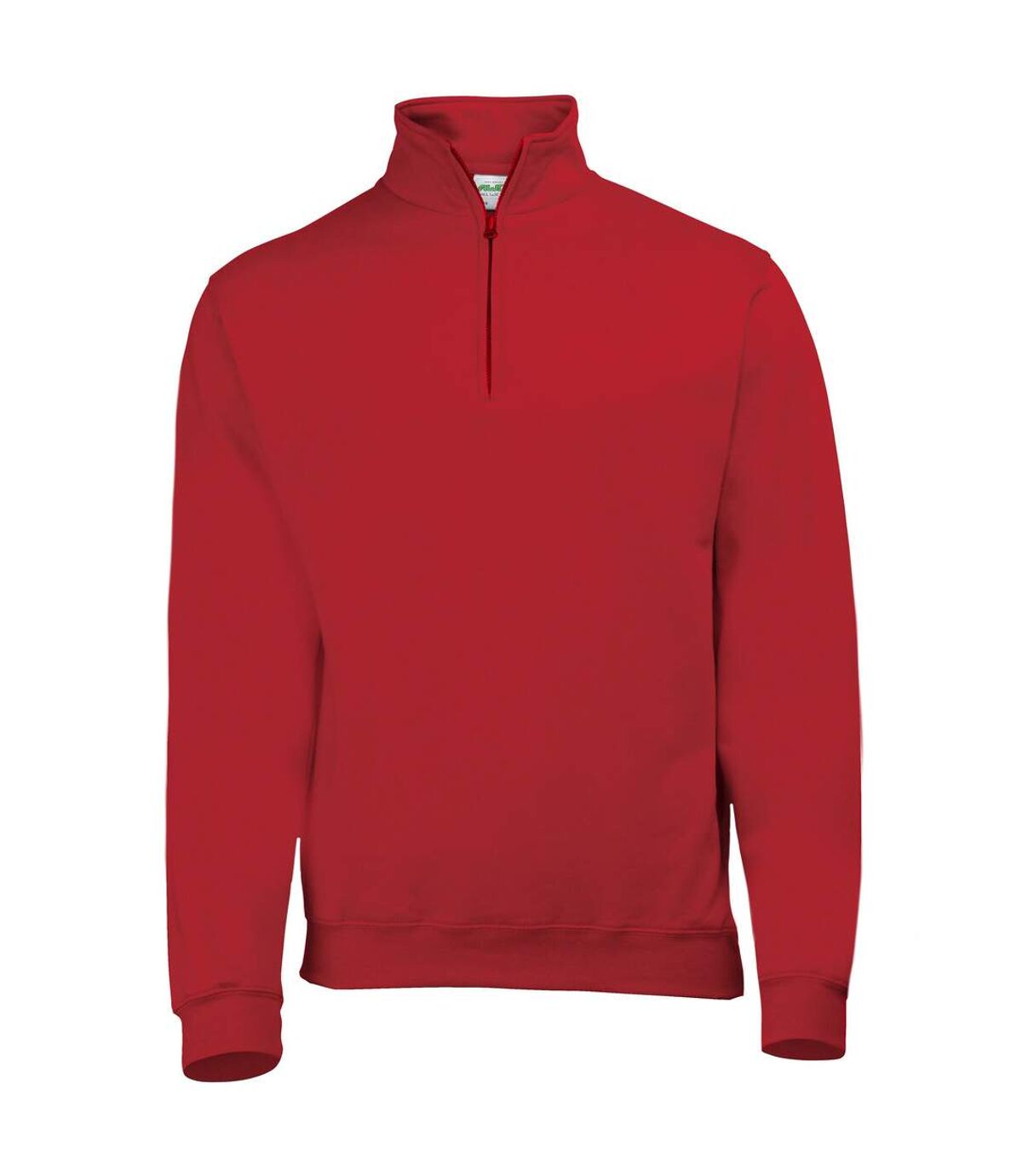 Awdis Mens Plain Sophomore ¼ Zip Sweatshirt (Fire Red)