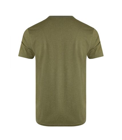 Mens printed eco friendly t-shirt olive green Weird Fish