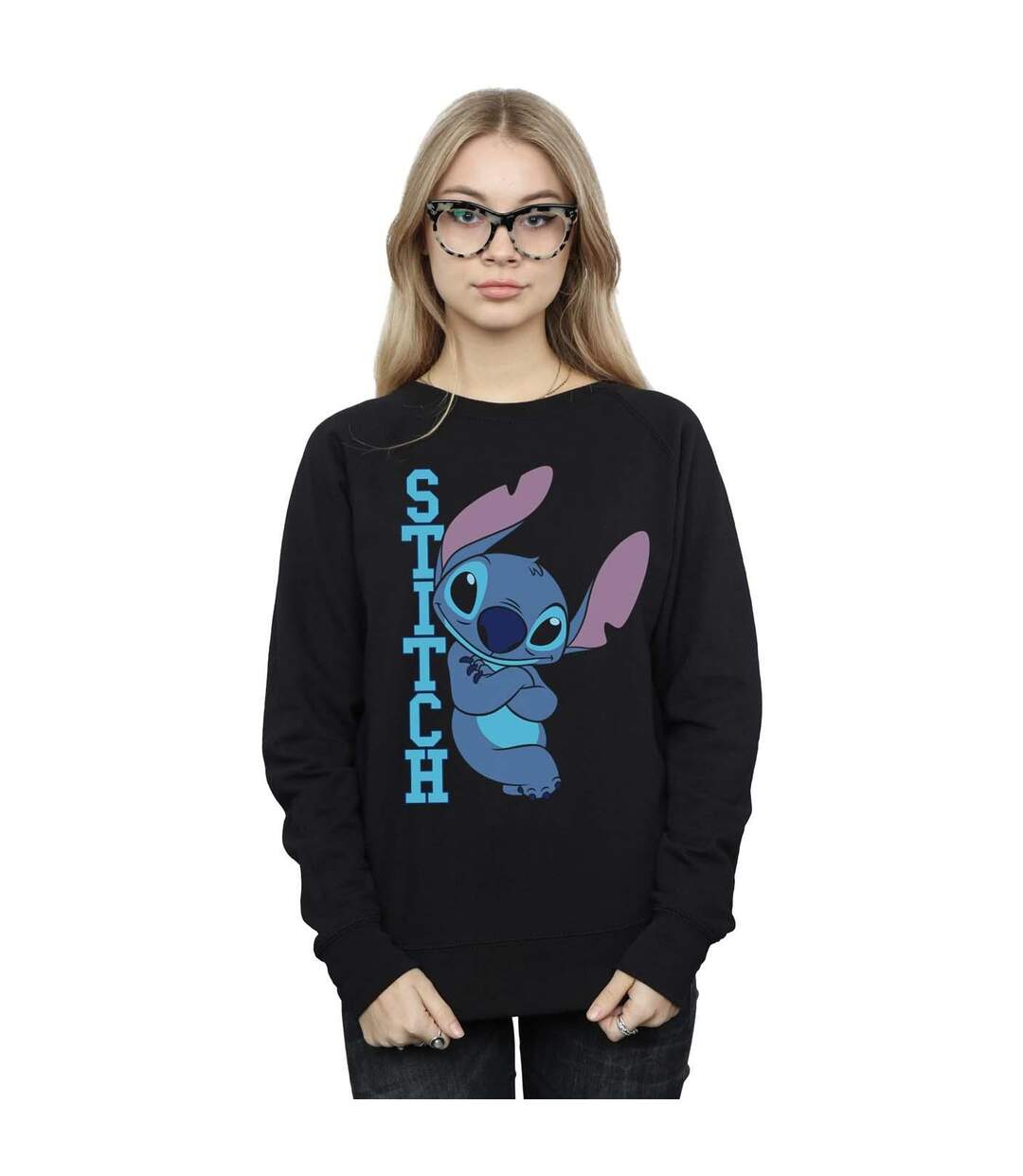 Disney - Sweat LILO AND STITCH POSING - Femme (Noir) - UTBI22478-2