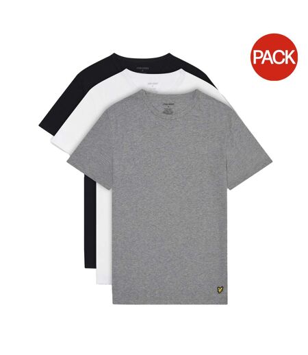 T-shirts unis homme noir vif / gris chiné / blanc Lyle & Scott