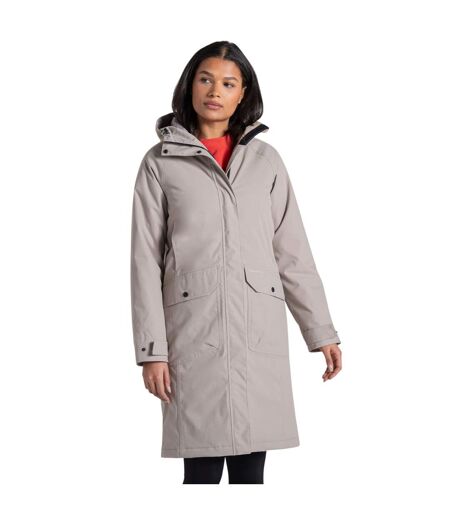 Veste Imperméable Longue Et Unie À Capuche Rosalind Femme Blanc Cassé Craghoppers