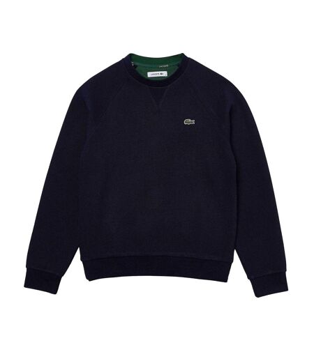 Womens/ladies Embroidered Logo Cotton Blend Sweatshirt Navy Lacoste