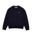 Womens/ladies Embroidered Logo Cotton Blend Sweatshirt Navy Lacoste-2