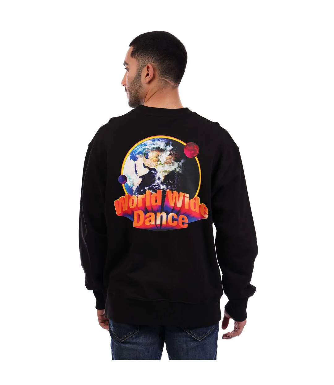 Mens S-macs Crew Neck Sweatshirt Black Diesel-2