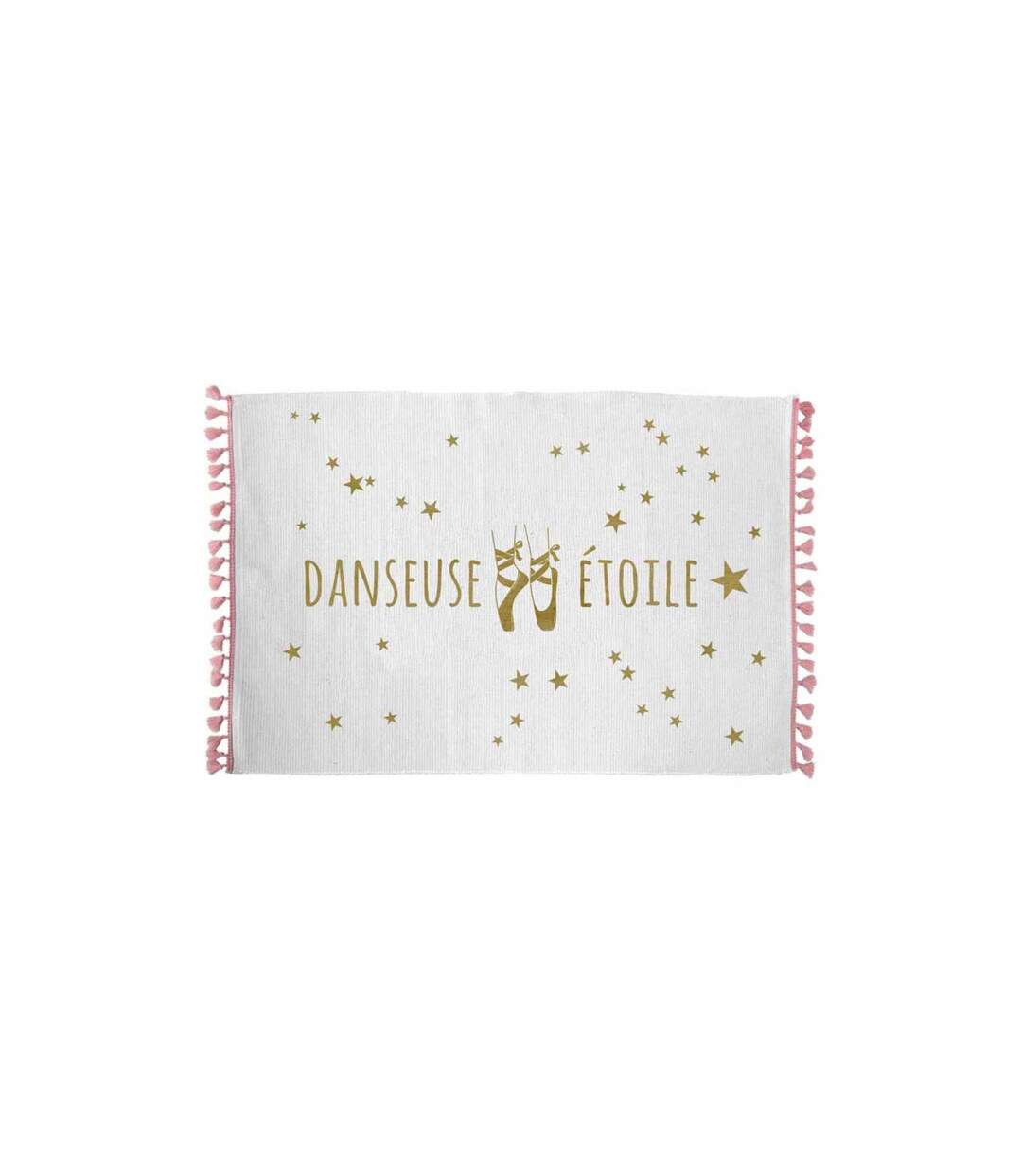 Tapis Enfant Danseuse Étoile 50x80cm Blanc-1