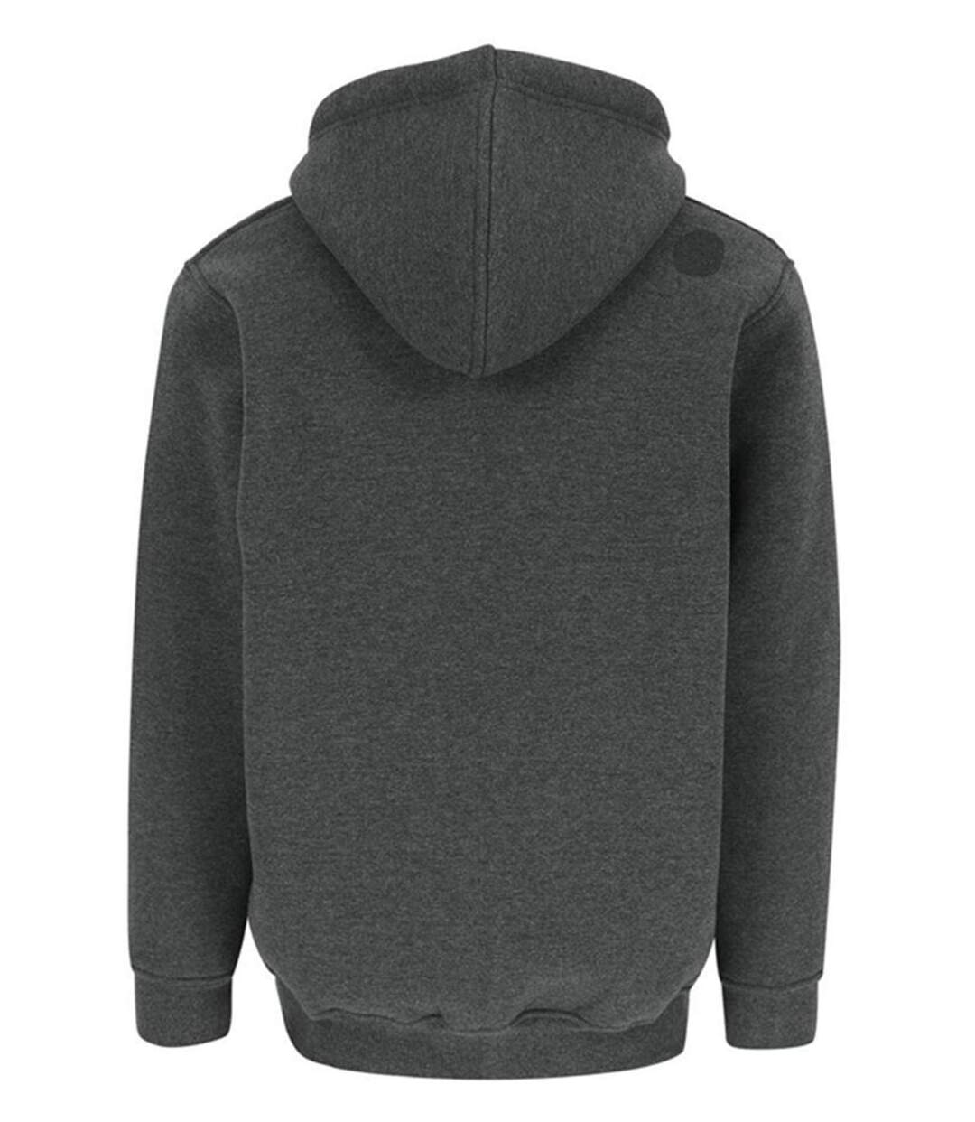 Veste sweat de travail zippée à capuche - Homme - HK370 - gris foncé chiné-3