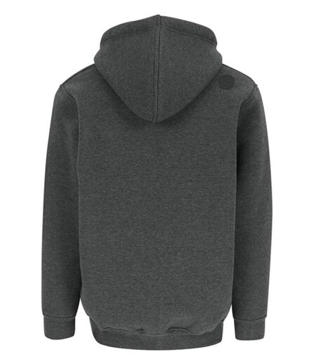 Veste sweat de travail zippée à capuche - Homme - HK370 - gris foncé chiné