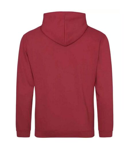 Sweat À Capuche College Adulte Rouge Orangé Awdis