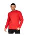 Pack of 2  Mens traymax crew neck sweatshirt  red/charcoal Crosshatch