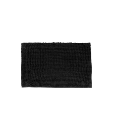 Tapis de Salle de Bain Chenille 50x80cm Noir