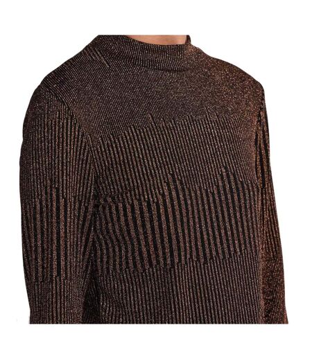 T-Shirt doré/noir femme pieces mary