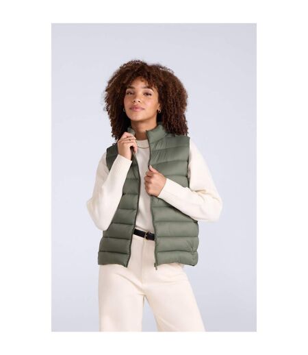 Womens/ladies Light Cosi Gilet Green Animal