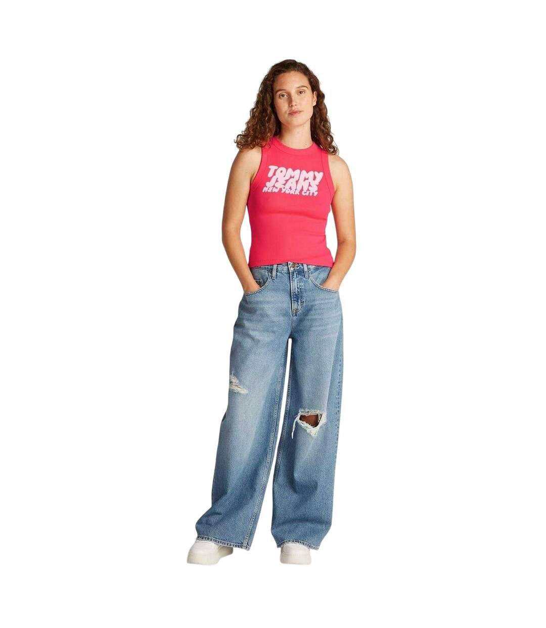 Débardeur New York City Femme Rose Tommy Jeans-4