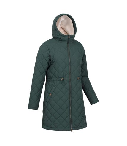 Mountain Warehouse Womens/Ladies Missouri Quilted Faux Fur Lined Jacket (Khaki Green) - UTMW2117