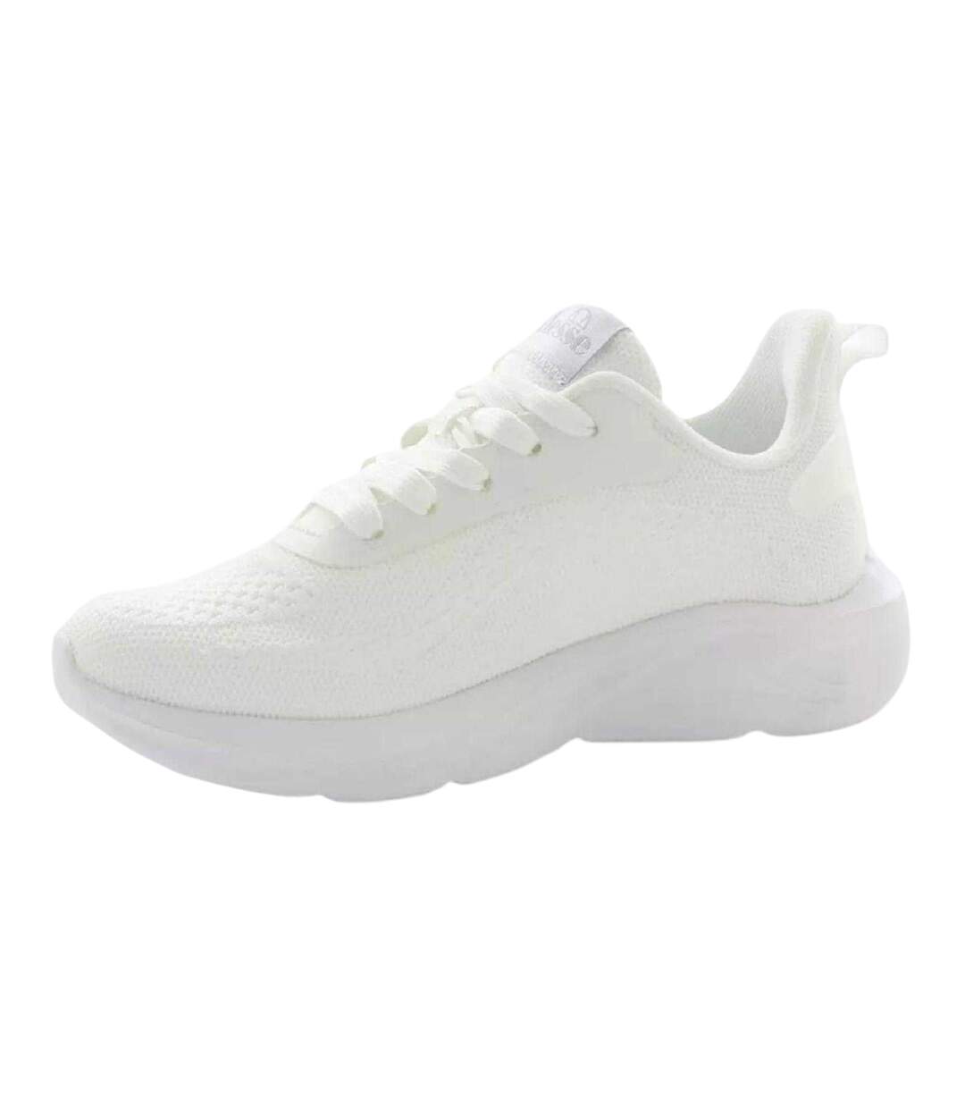 Womens/ladies Como Logo Low Cut Trainers White Silver Ellesse-2