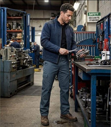 Pantalon Cargo Homme Vert SEDETEX – Multi-Poches & Résistant