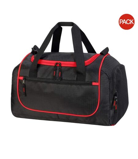 Lot De 2  Piraeus Sac De Voyage Taille Unique Noir Rouge Shugon