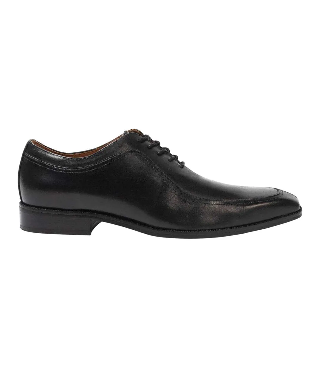 Mens Full Grain Leather Low Heel Formal Shoes Black Giorgio-3