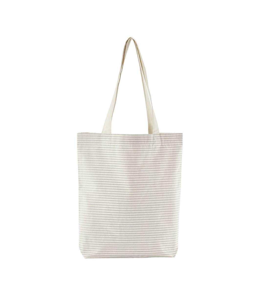 Tote Bag Motif/style Rayé Taille Unique Gris Westford Mill-1