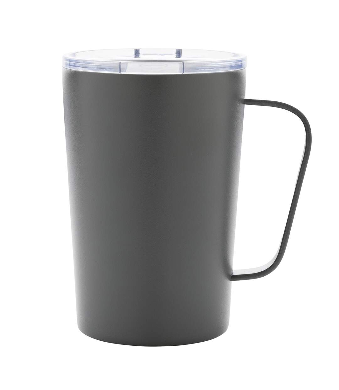 Modern recycled stainless steel mug with lid one size grey XD Collection-1