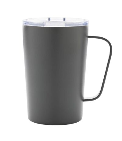 Modern recycled stainless steel mug with lid one size grey XD Collection