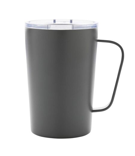 Modern recycled stainless steel mug with lid one size grey XD Collection