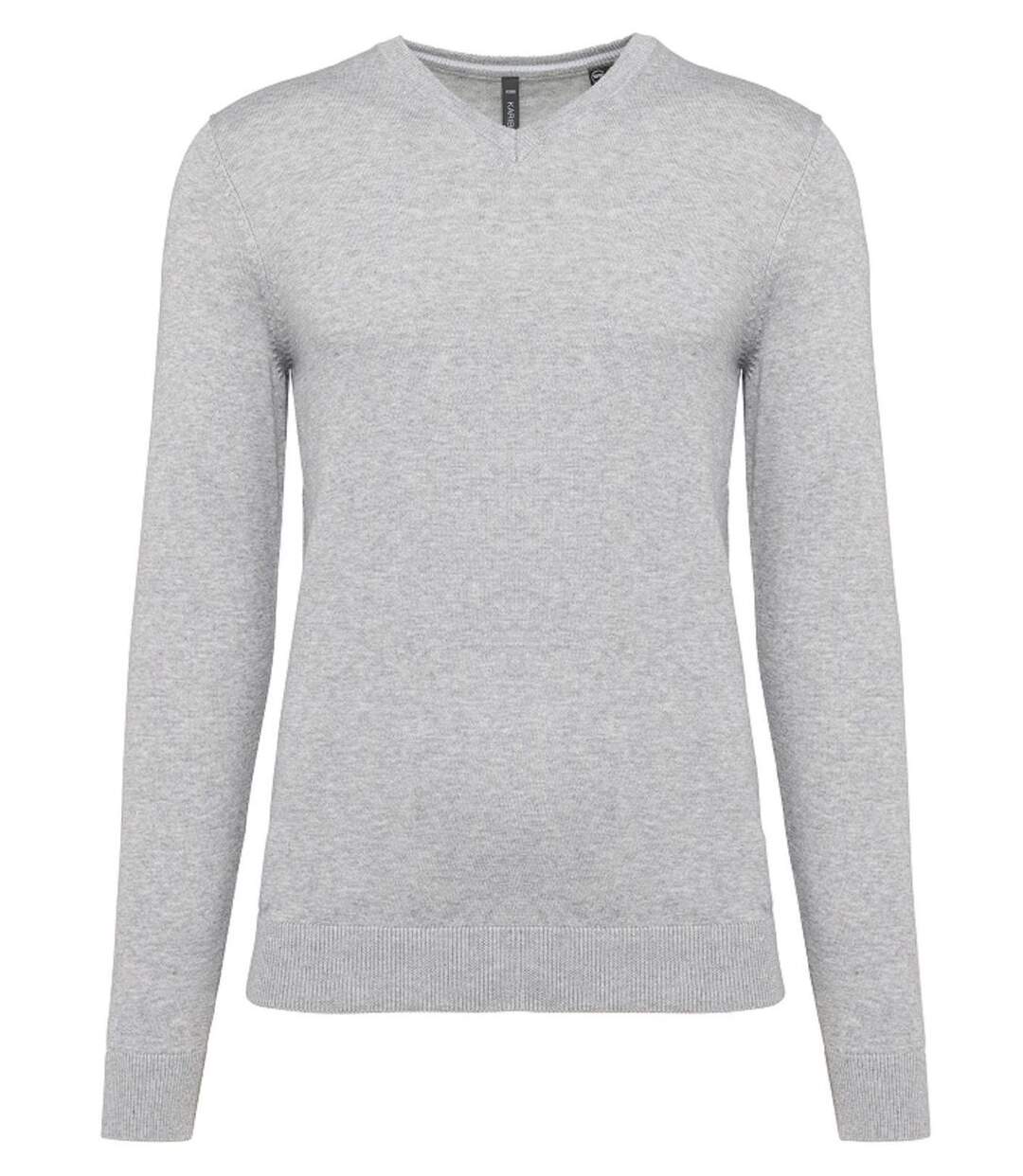 pull col V homme écoresponsable - K980 - gris clair heather