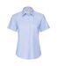Russell Collection Ladies/Womens Short Sleeve Easy Care Oxford Shirt (Oxford Blue)