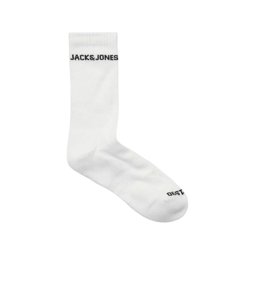 Lot De 2  Chaussettes Motif/style Logo Basic Homme Noir Blanc Jack And Jones-3