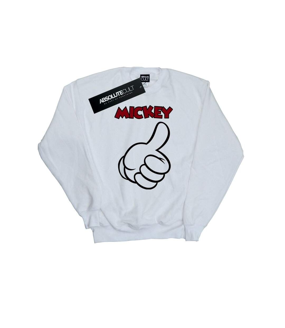 Disney Sweatshirt Mickey Mouse Thumbs Up Femme/Ladies (Blanc) - UTBI26848-1