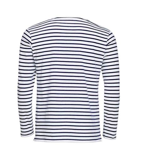 T-shirt Marine Homme Blanc Bleu Marine SOLS