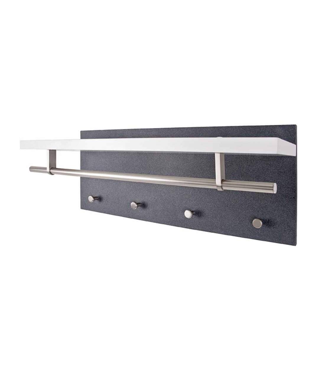 Patère Murale Design Granit 75cm Blanc-1