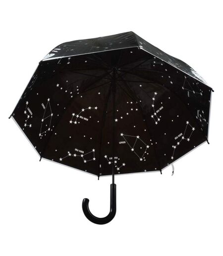 Parapluie transparent noir Etoiles
